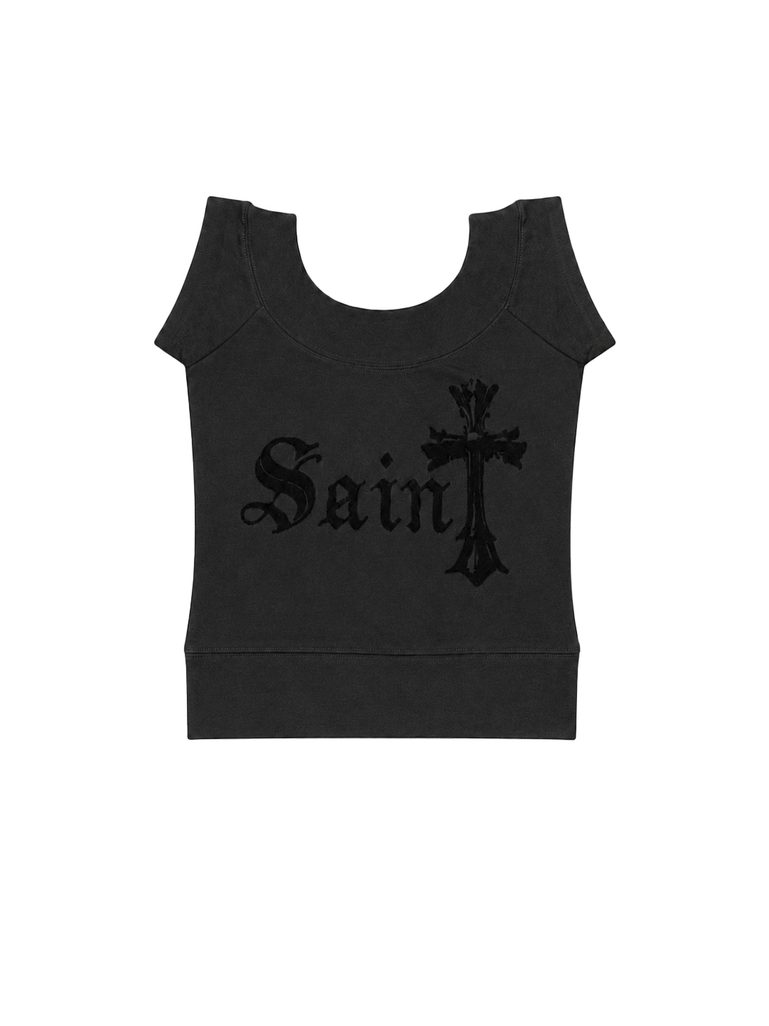 Gothic Graphic Boat Neck Short Sleeve Top