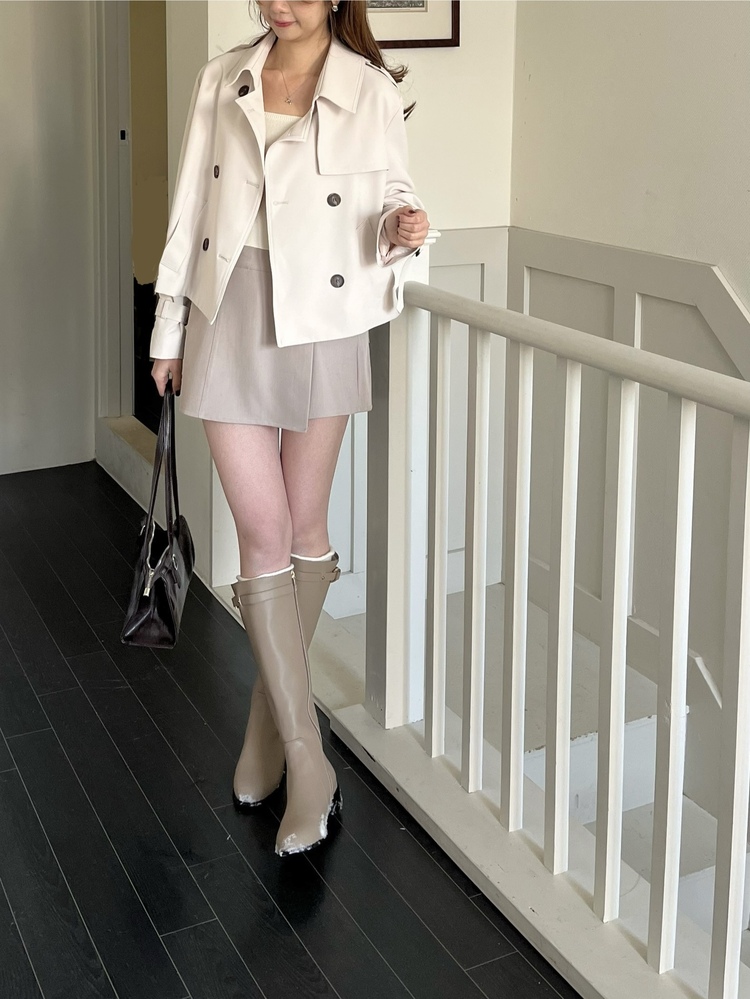 Front-Overlap Skorts (Mocha Beige)