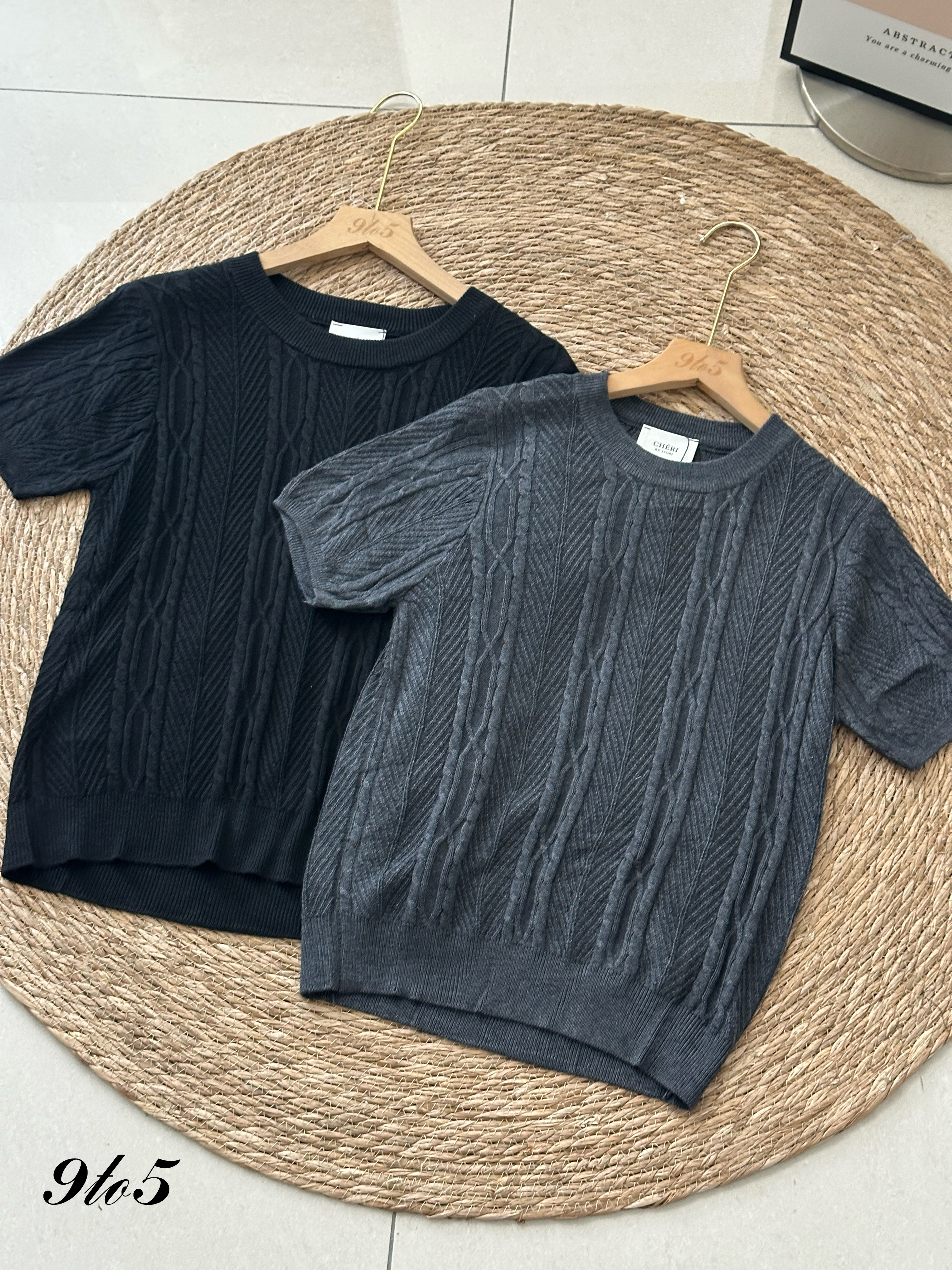 T4007 Short Sleeve Knit Top - 3 Colors 