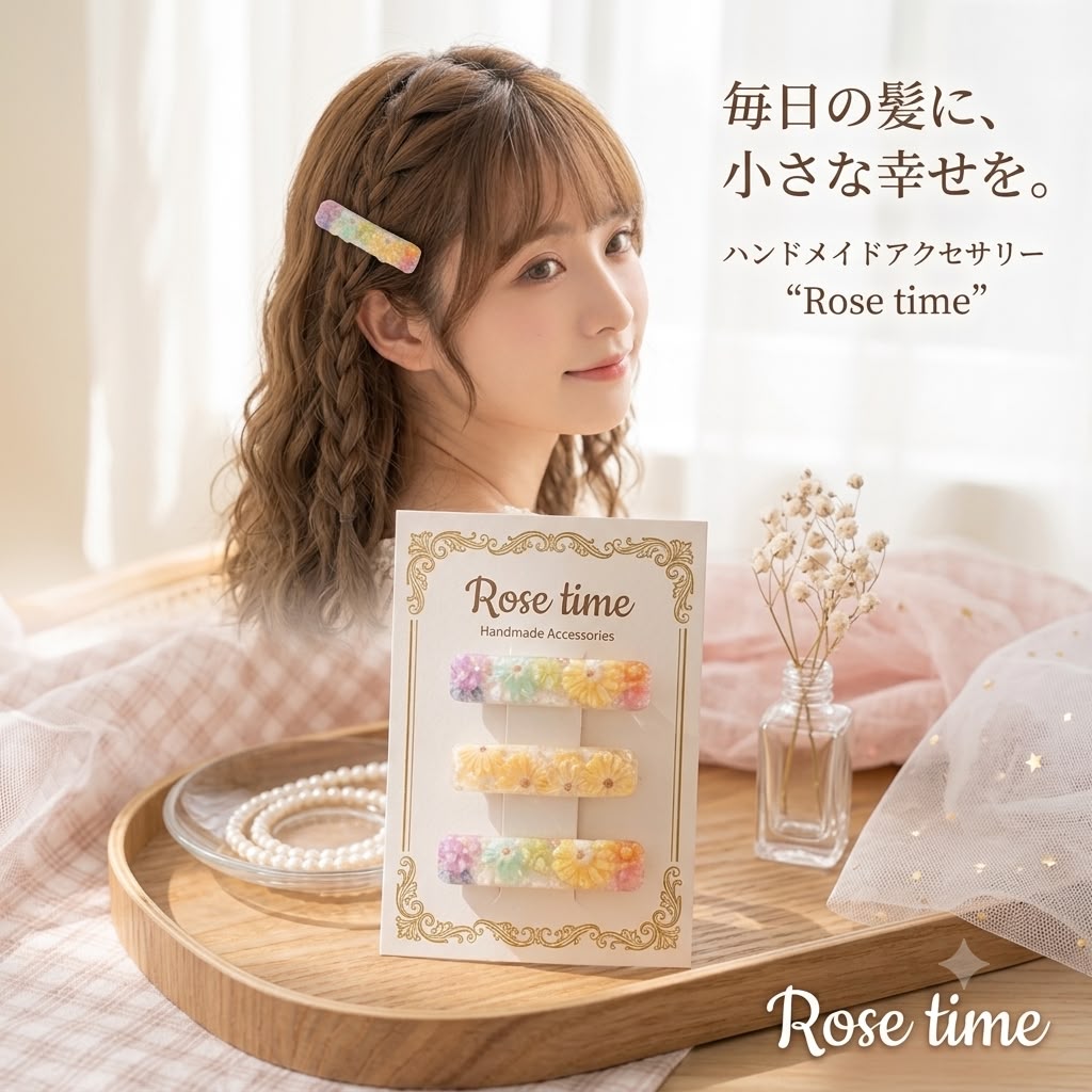 手繪浮雕雛菊🌼髮夾