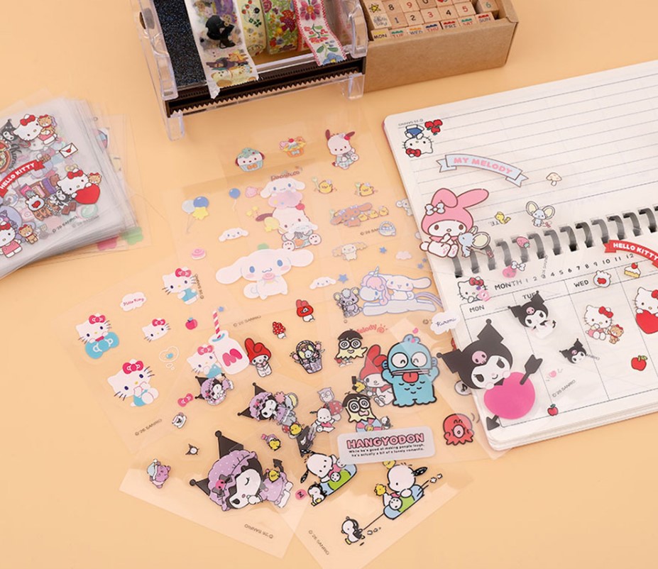 【預訂】韓國直送 Sanrio 60款透明貼紙大集合 