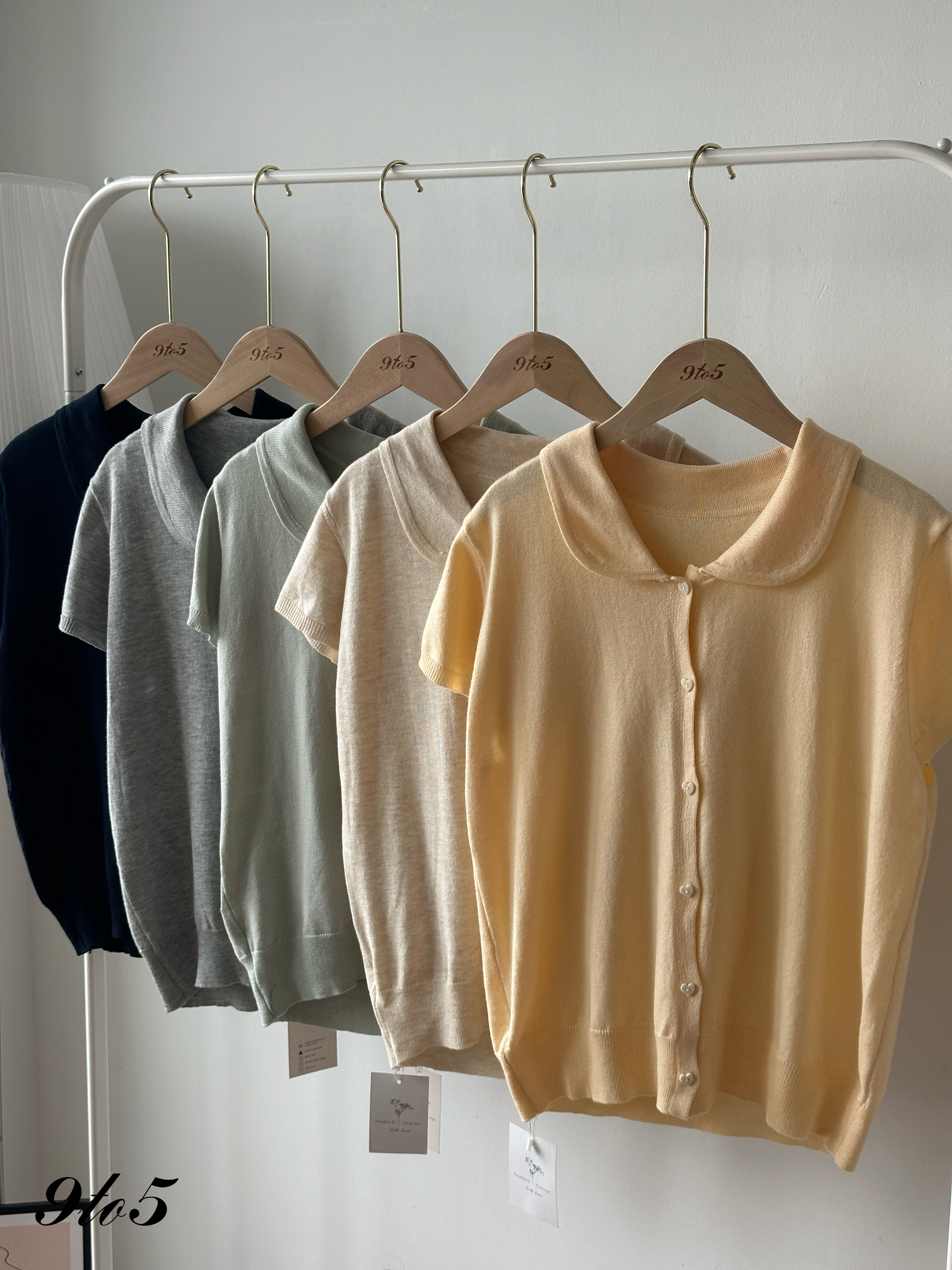 T4404 Peter Pan Collar Knit Top - 5 Colors 