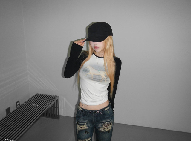 Graphic Raglan Long Sleeve Top