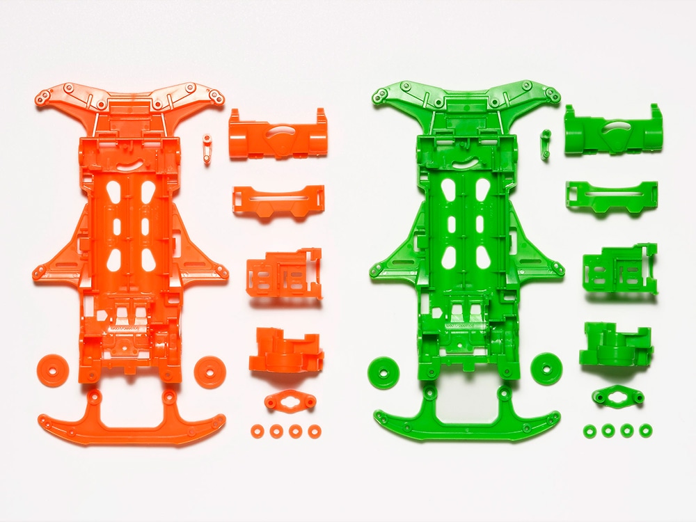 VS FLUORESCENT-COLOR CHASSIS SET (ORANGE/GREEN)