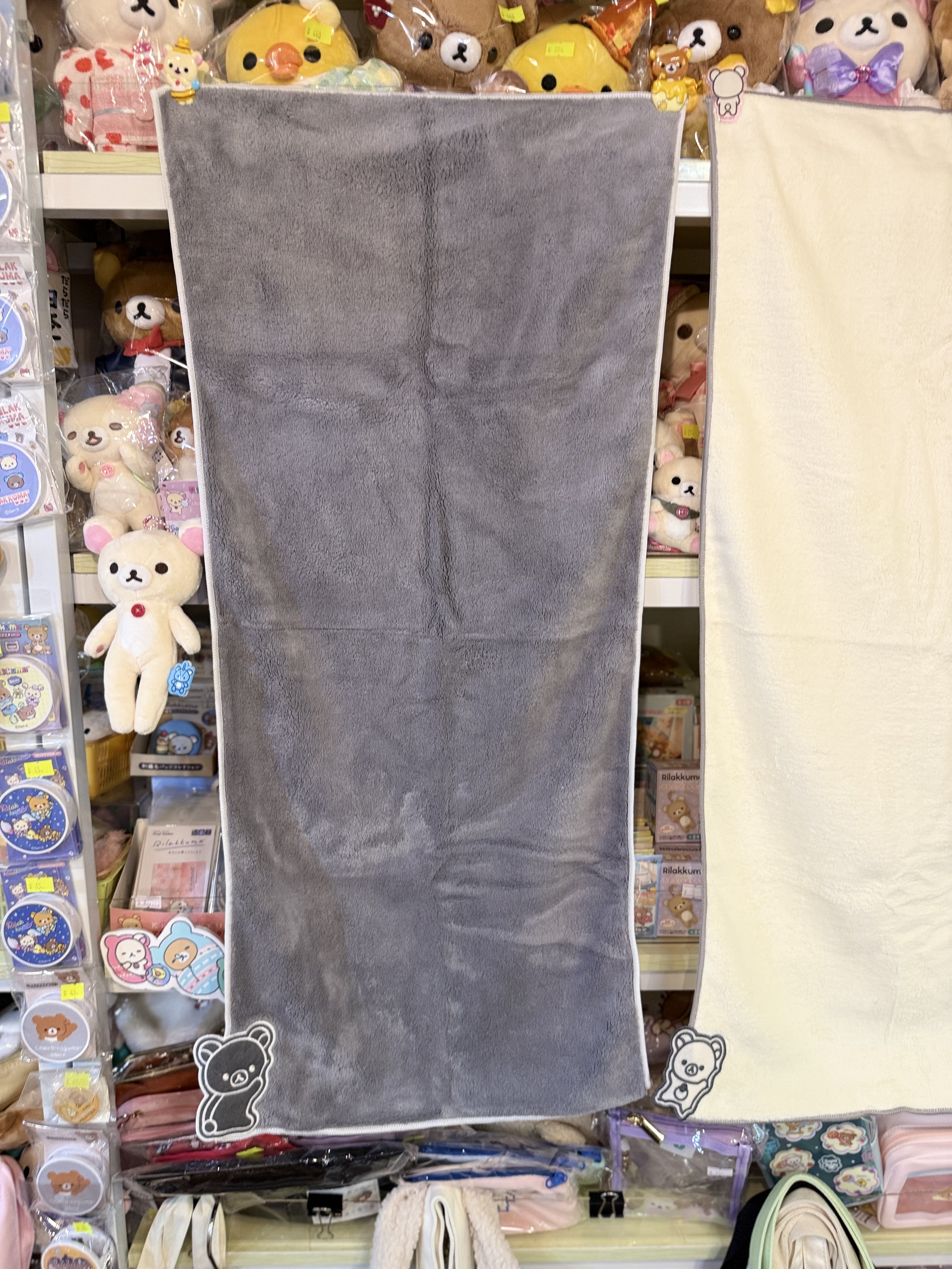 《現貨》全新Rilakkuma 黑白系列超細纖維速乾洗臉/洗髮後護髮束髮帶