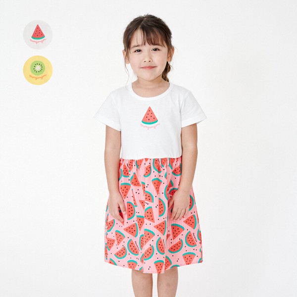 🆕【⭐訂購⭐】  日本直送🌀西瓜🍉 / 奇異果🥝泡泡紗夏日連身裙🌀[ELDA-0014][260502]