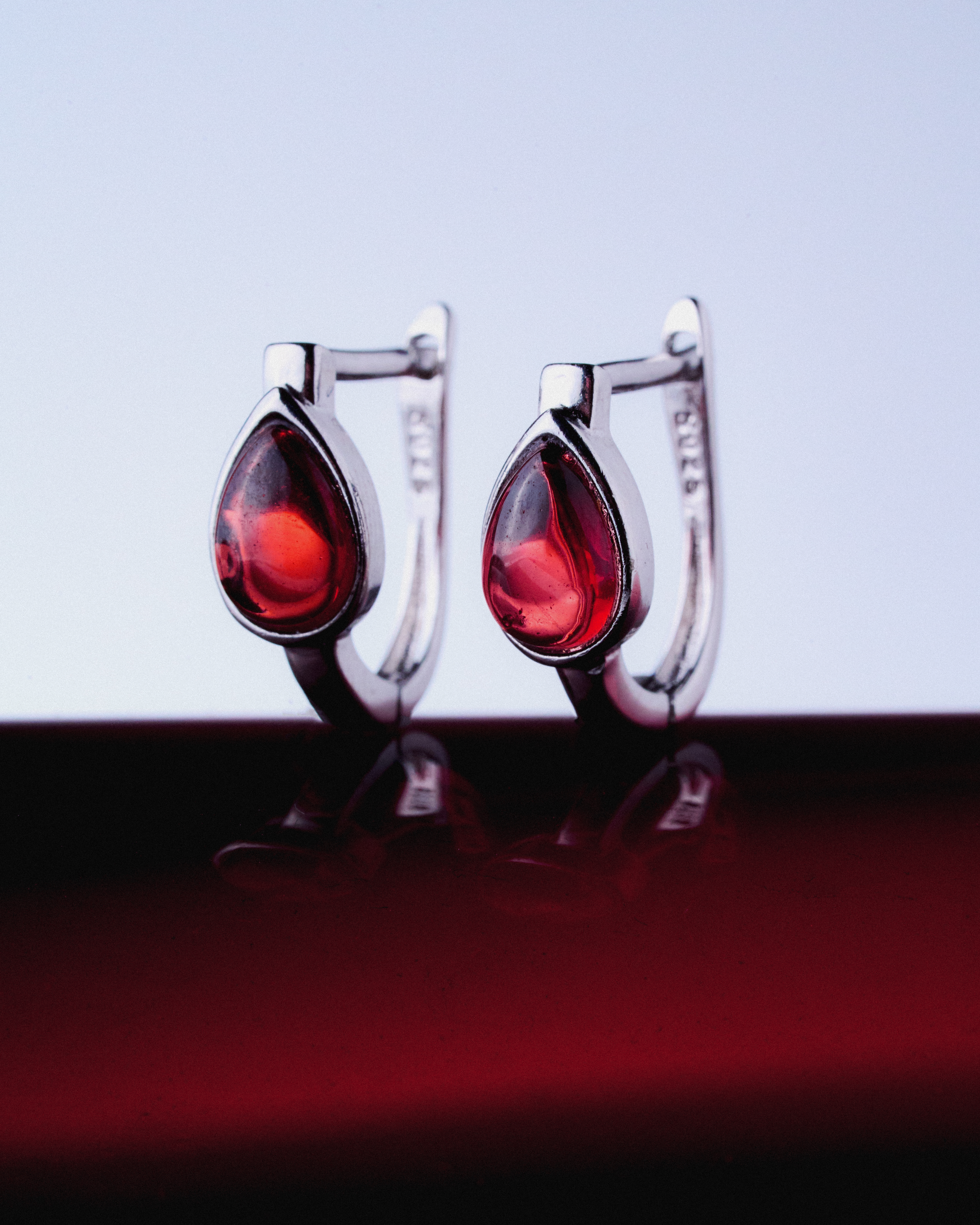 Crimson Notes Earring