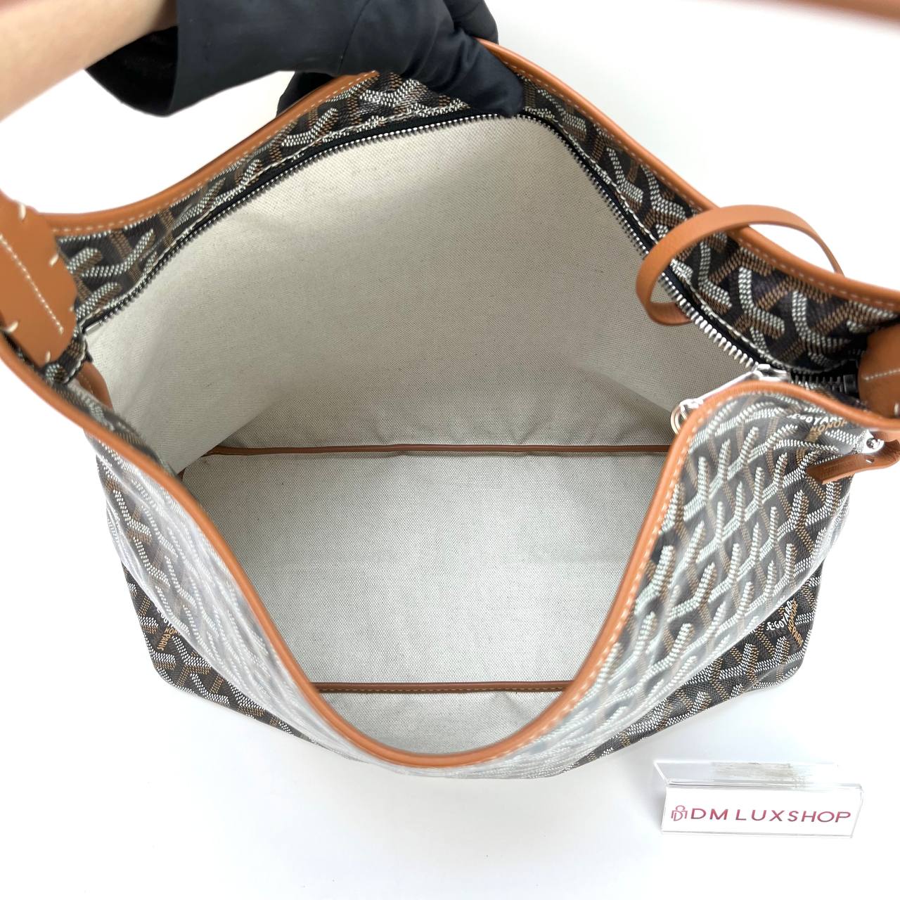 Goyard Black and Tan Hobo Boheme Bag 