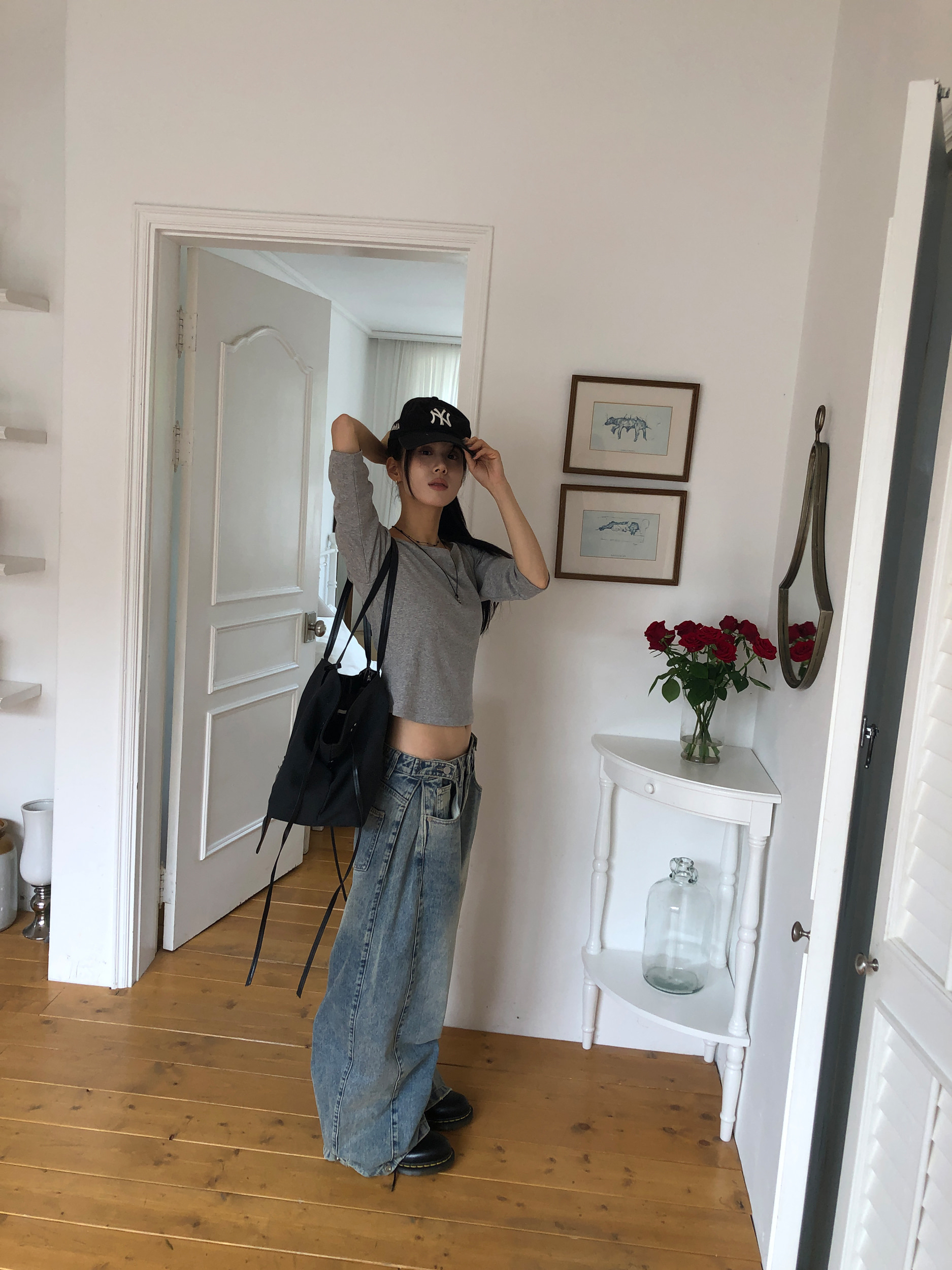 Boat Neck Mid Sleeve Top