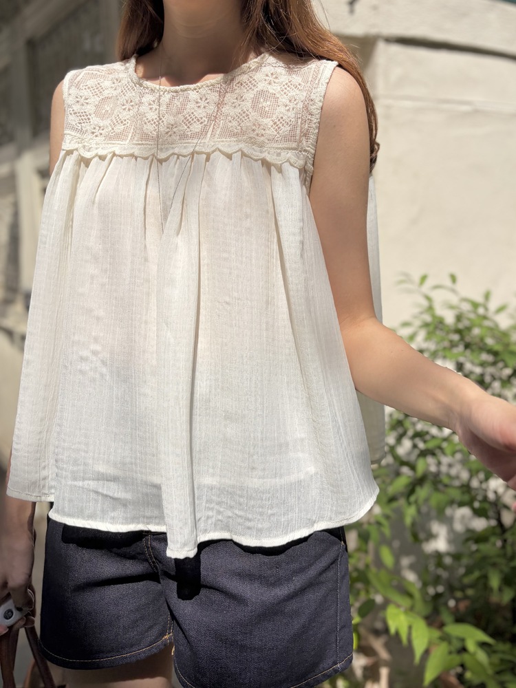 Crochet Lace Layered Blouse
