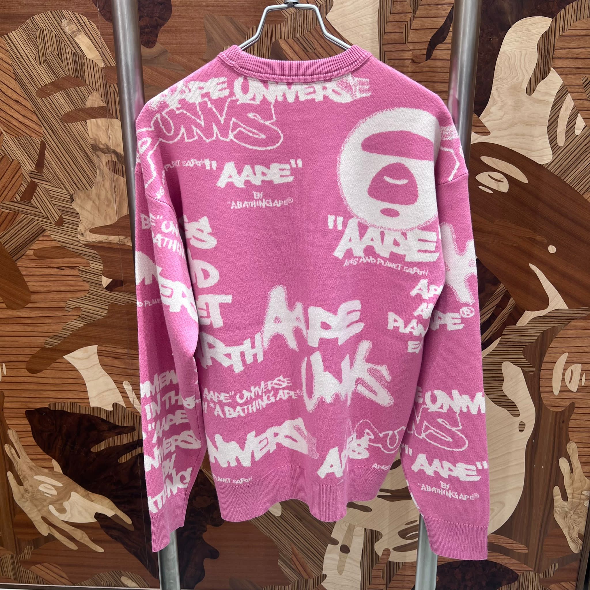 AAPE AAPEUNVS moonface crew neck sweater (D362)