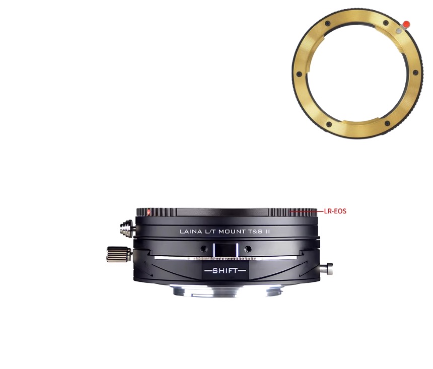LAINA Lens Mount Double Adapter, Leica R SLR Lenss And Canon EOS (EF / EF-S) D/SLR Lens To Leica L-Mount Alliance (TL/SL) Mirrorless Cameras Tilt & Shift II 移軸、平移金屬接環