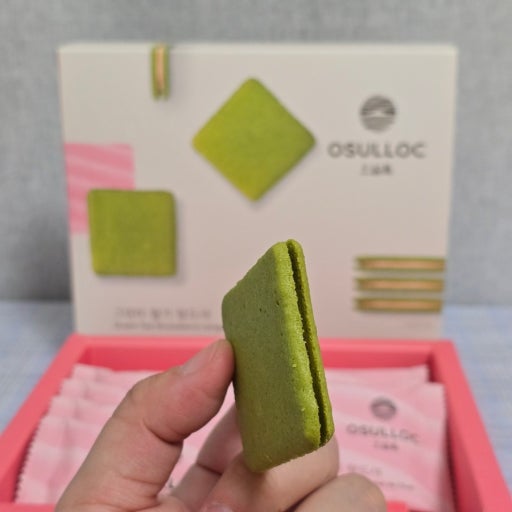 韓國 OSULLOC 濟州島抹茶 草莓夾心 法式脆餅 100g/盒｜Green Tea Strawberry Langue de Chat