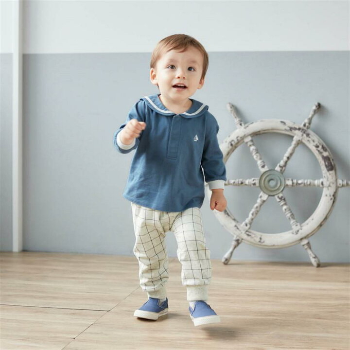 🇯🇵預訂 日本直送🇯🇵三色水手領帆船刺繡長袖上衣