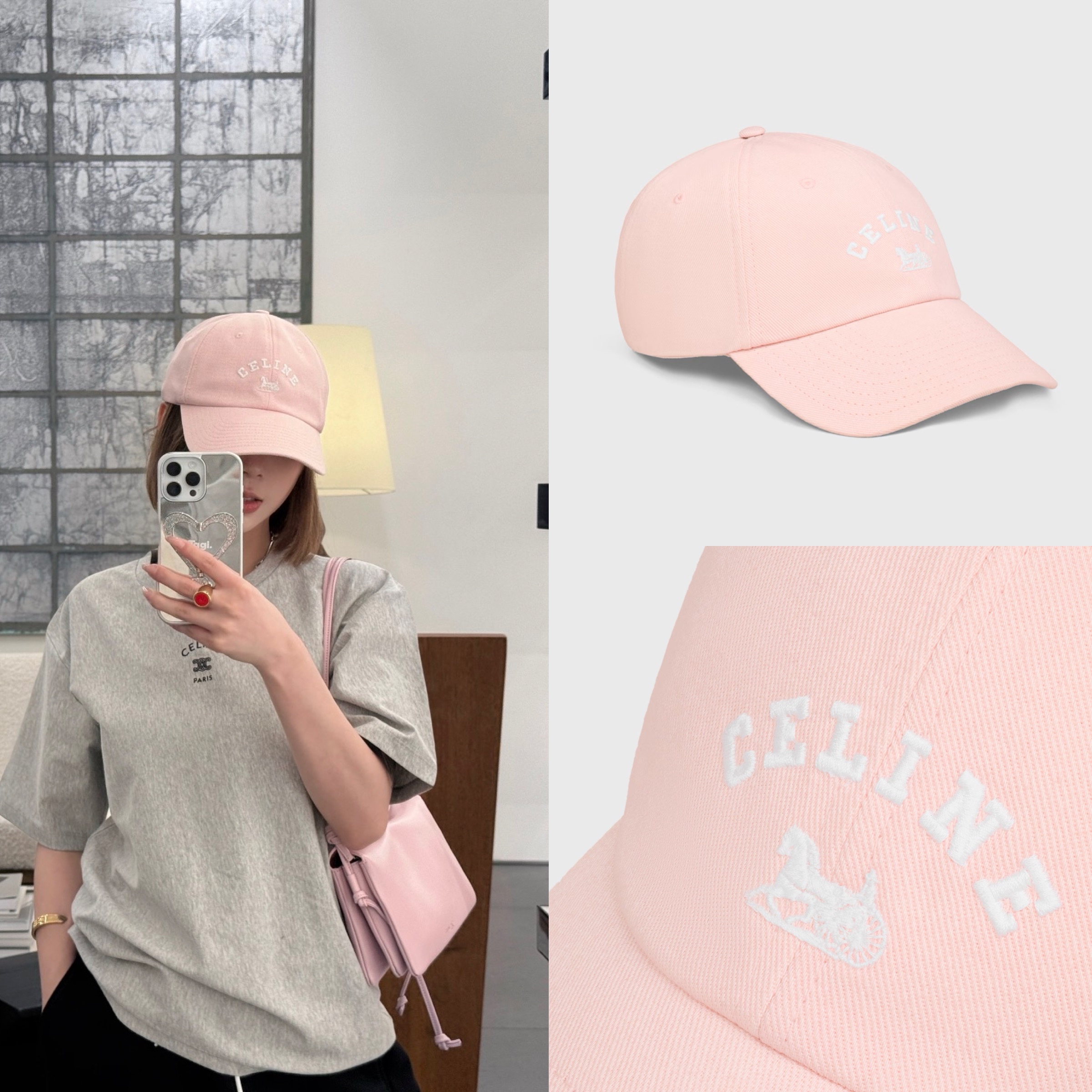 快閃優惠⚡️新款🆕訂貨 📮Celine Richelieu Cap 只限此色 Size S 56cm M 57cm L 58cm   Color : Pale Pink