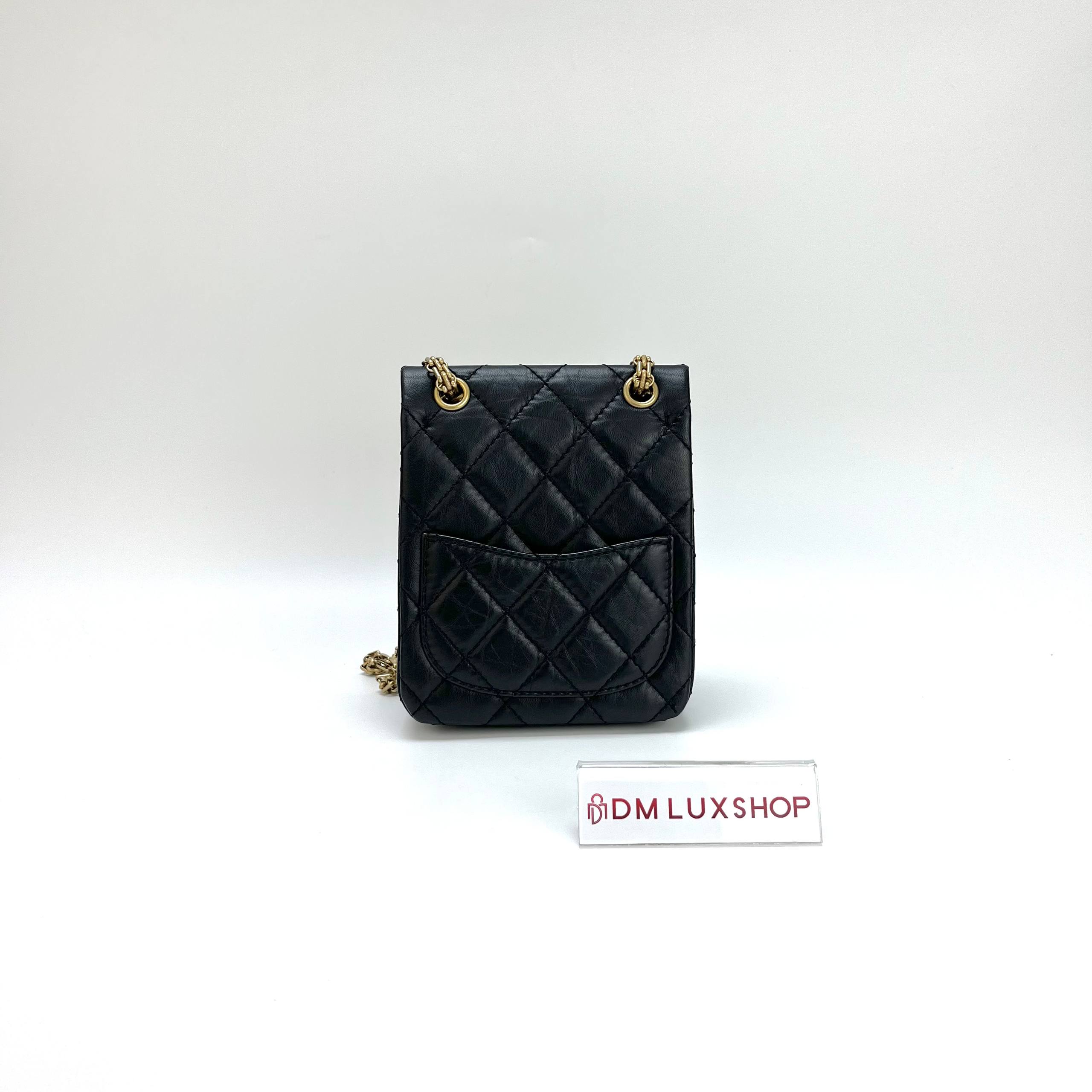 Chanel 2.55 Reissue Black Mini Vertical Flap Bag GHW (Serial 30, Y: 2020)
