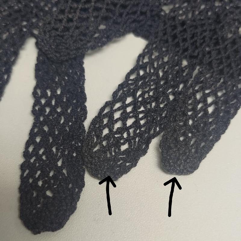 RARE! Vintage Pre-1950s Midnight Blue Hand-Crocheted Rose Trimmed and Square Motif Pattern Gloves (MT1916)