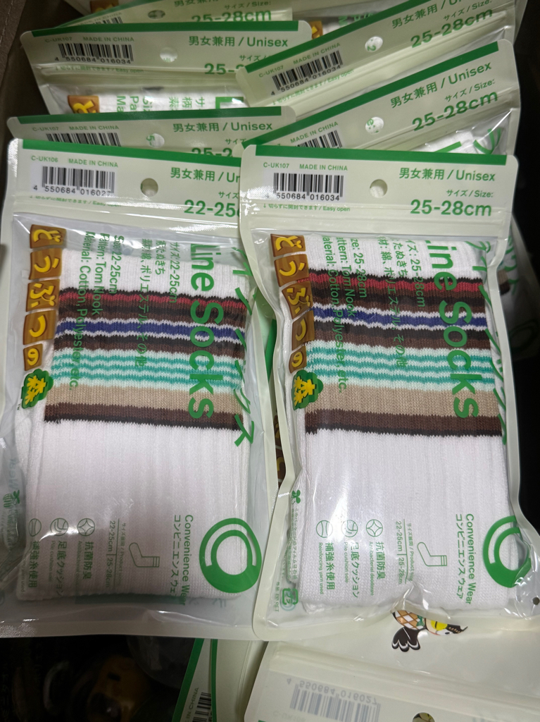 [連線商品需補運費]日本family mart Line Socks中長襪