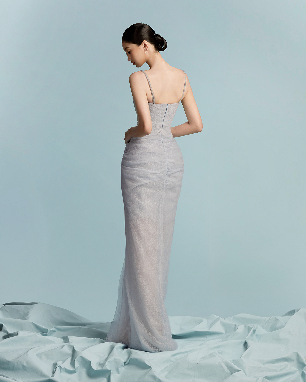 Lumière Draped Silk Gown