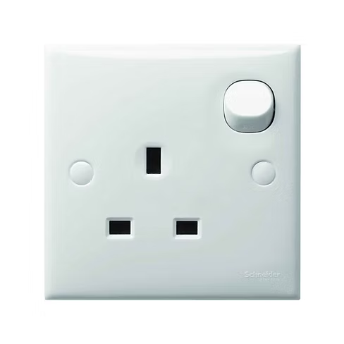 施耐德 E30 白 13A單蘇有掣 插座