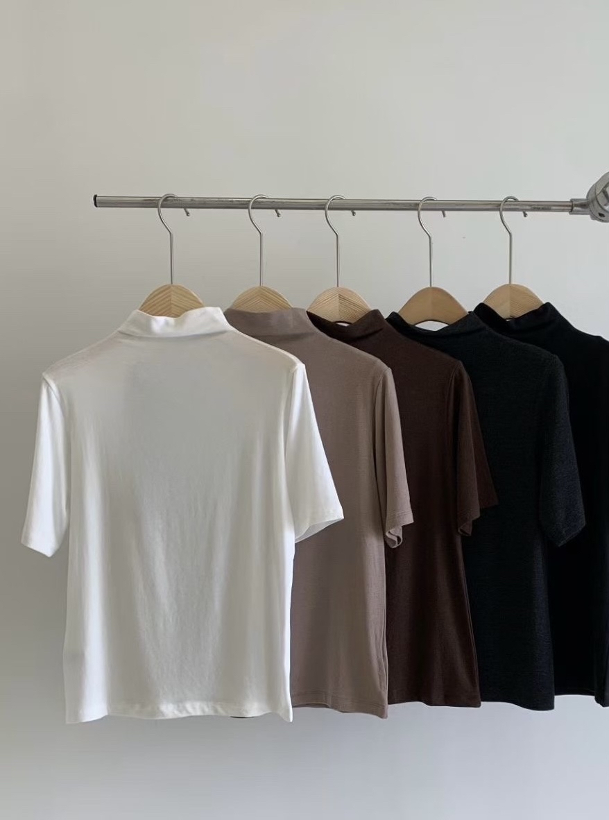 彈性好樽領薄tee 日常款 現貨