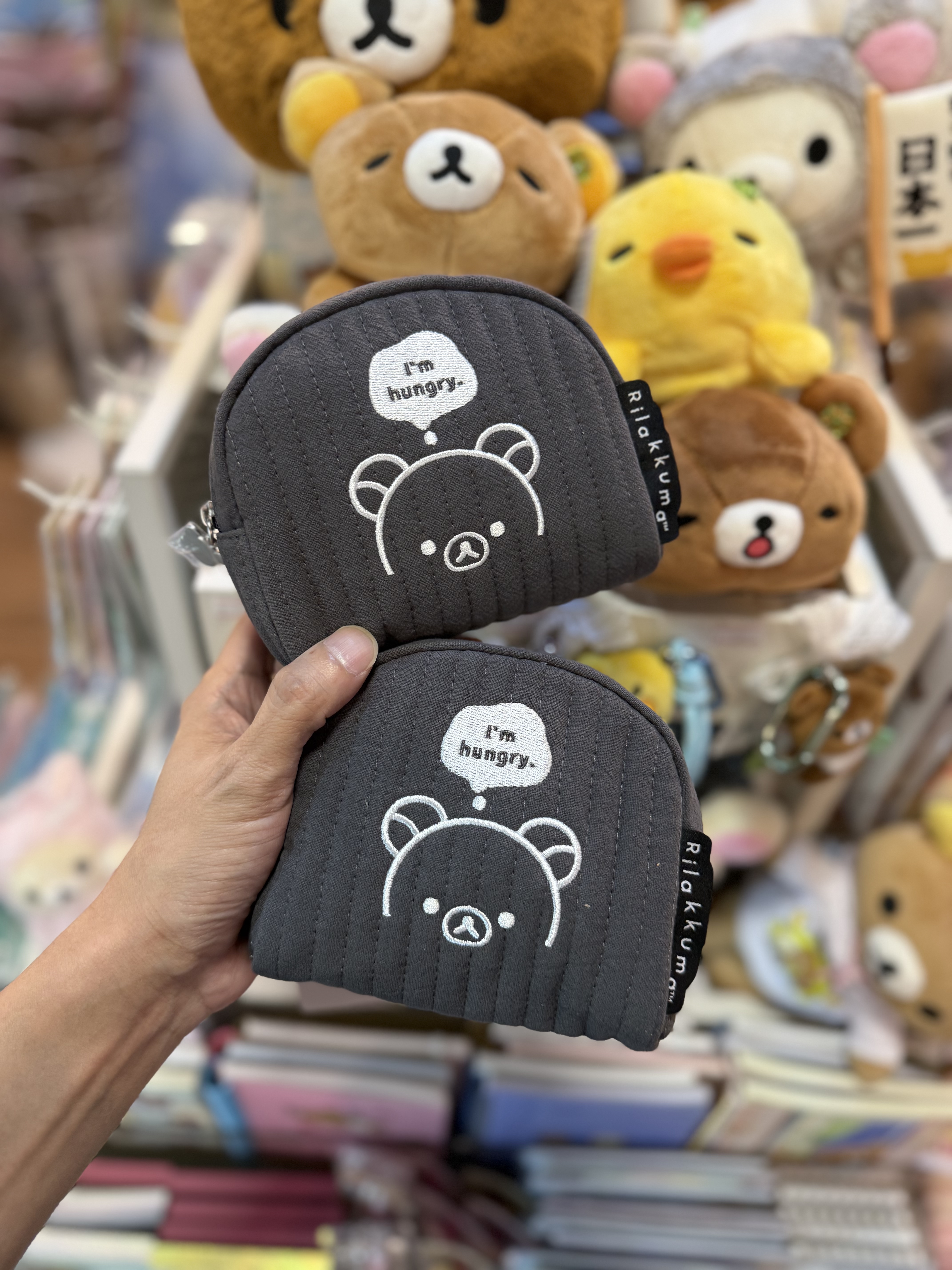 《現貨》全新Rilakkuma黑白造型化妝袋