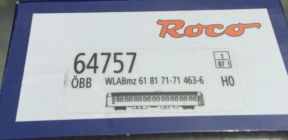 ROCO 64757 HO 1:87 Schlafwagen Typ T2S 臥舖 Umbauversion / ÖBB 重建