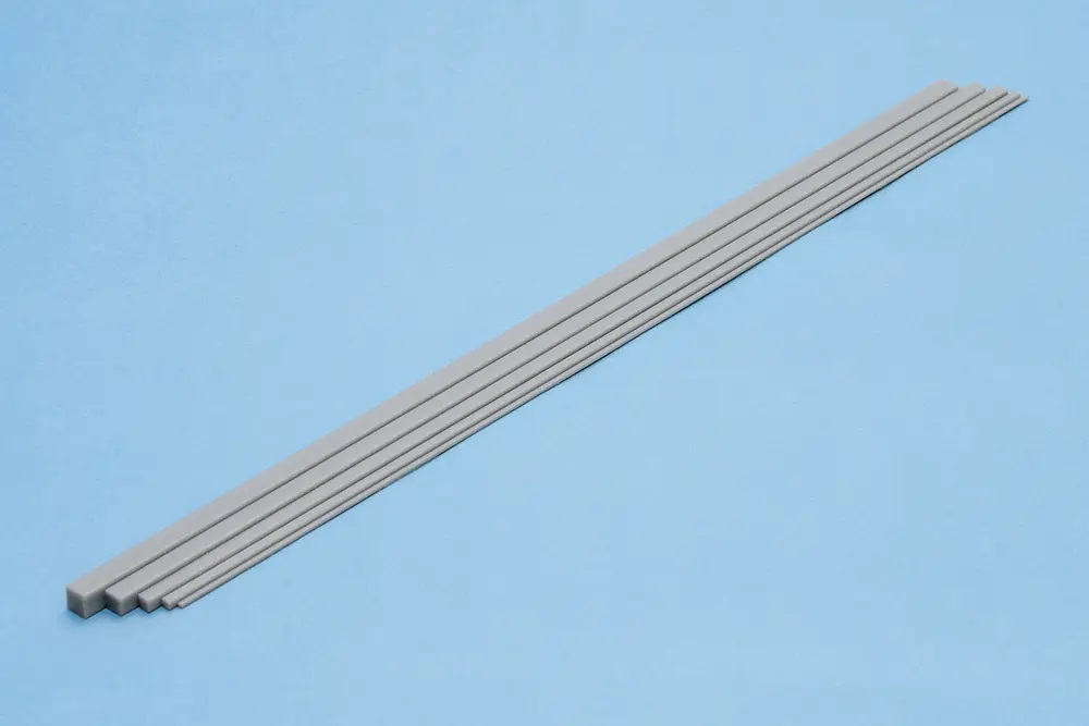 Plastic Materials (Gray) Square Stick 5.0mm 4pcs