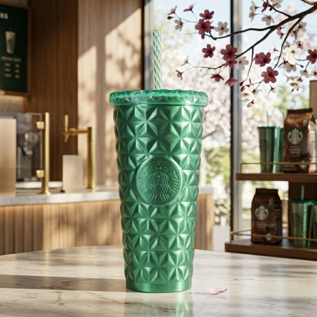 《日本 🇯🇵 STARBUCKS Color Your Summer ☀️系列》✨️不鏽鋼凍飲保溫杯  寶石綠 591ml   $338✨️  