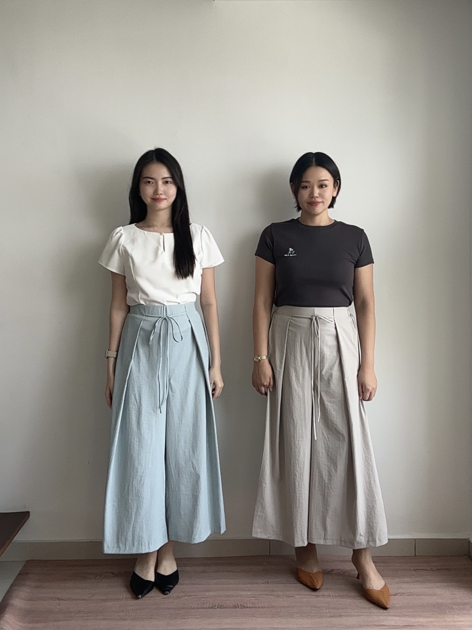 S1954 Self-tie Wide Leg Pants - 5 Colors 