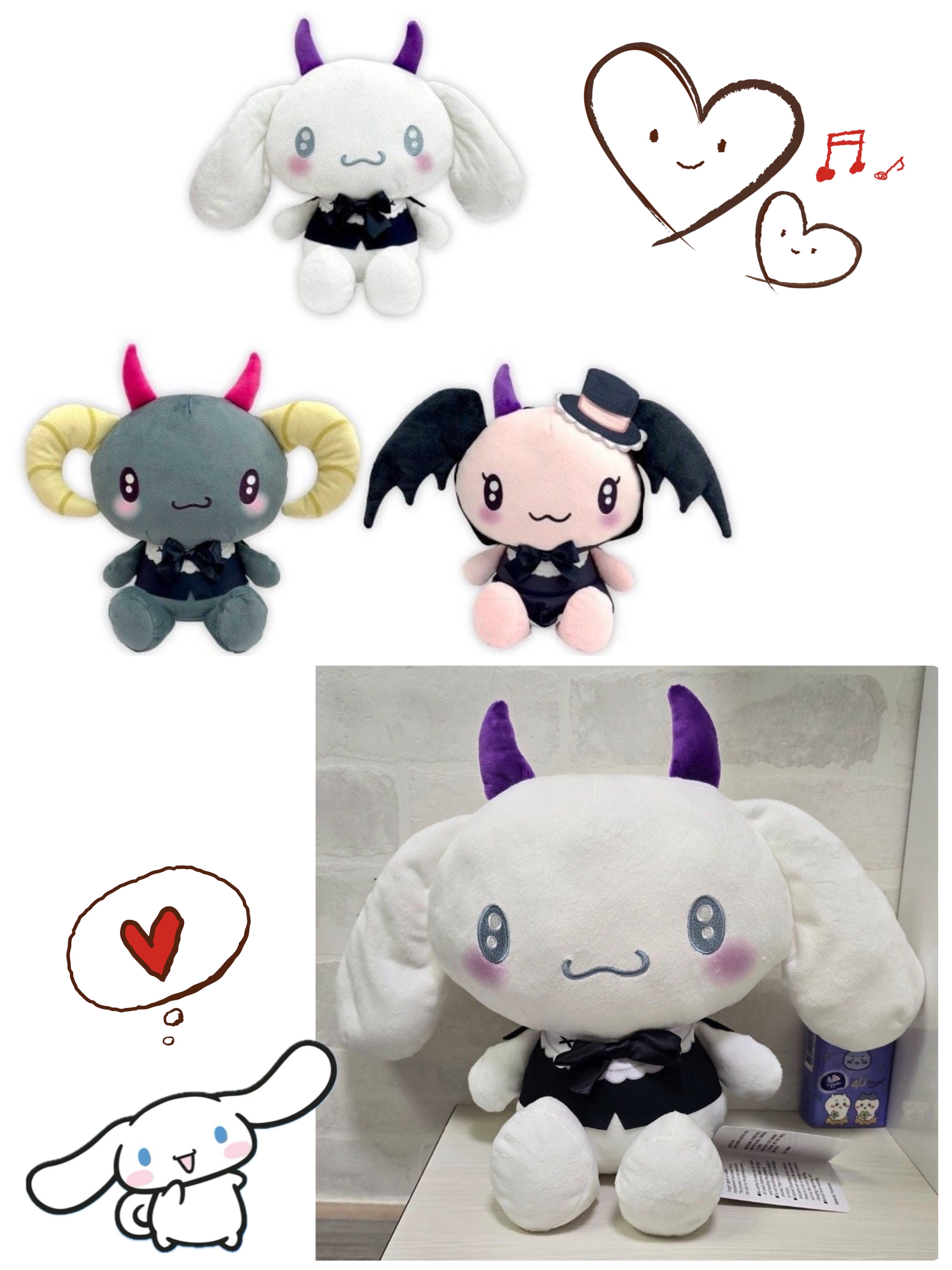 ☆現貨☆日本直送 Sanrio 新歌德魔鬼造型玉桂狗Cinnamoroll大公仔