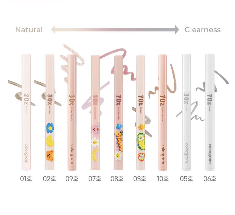 韓國 Colorgram X Wiggle Wiggle 多功能 眼下卧蠶陰影液筆 2支套｜Shade Re-Forming Brush Liner