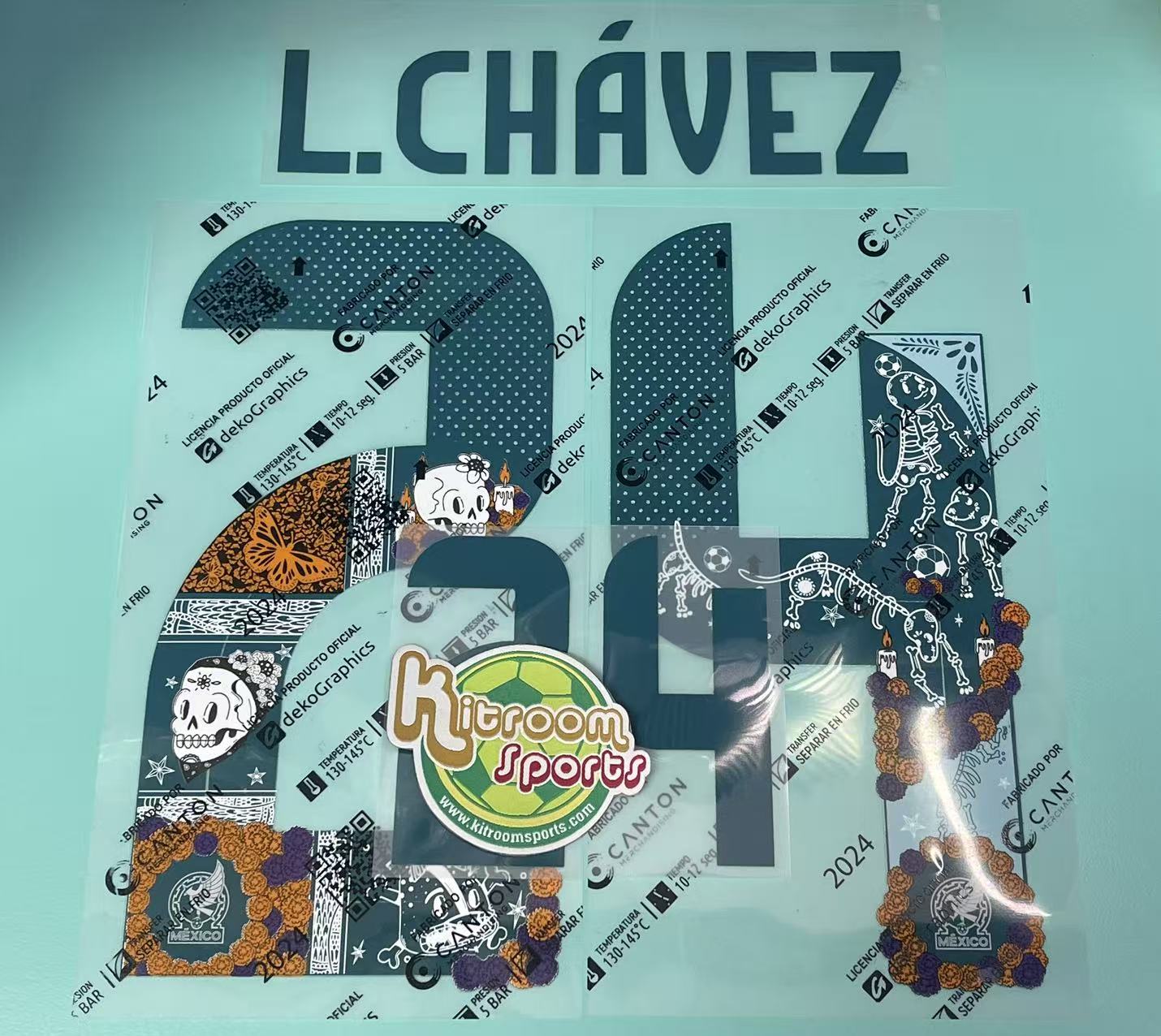 2024 Mexico Día de los Muertos Away Nameset #24 L.CHAVEZ