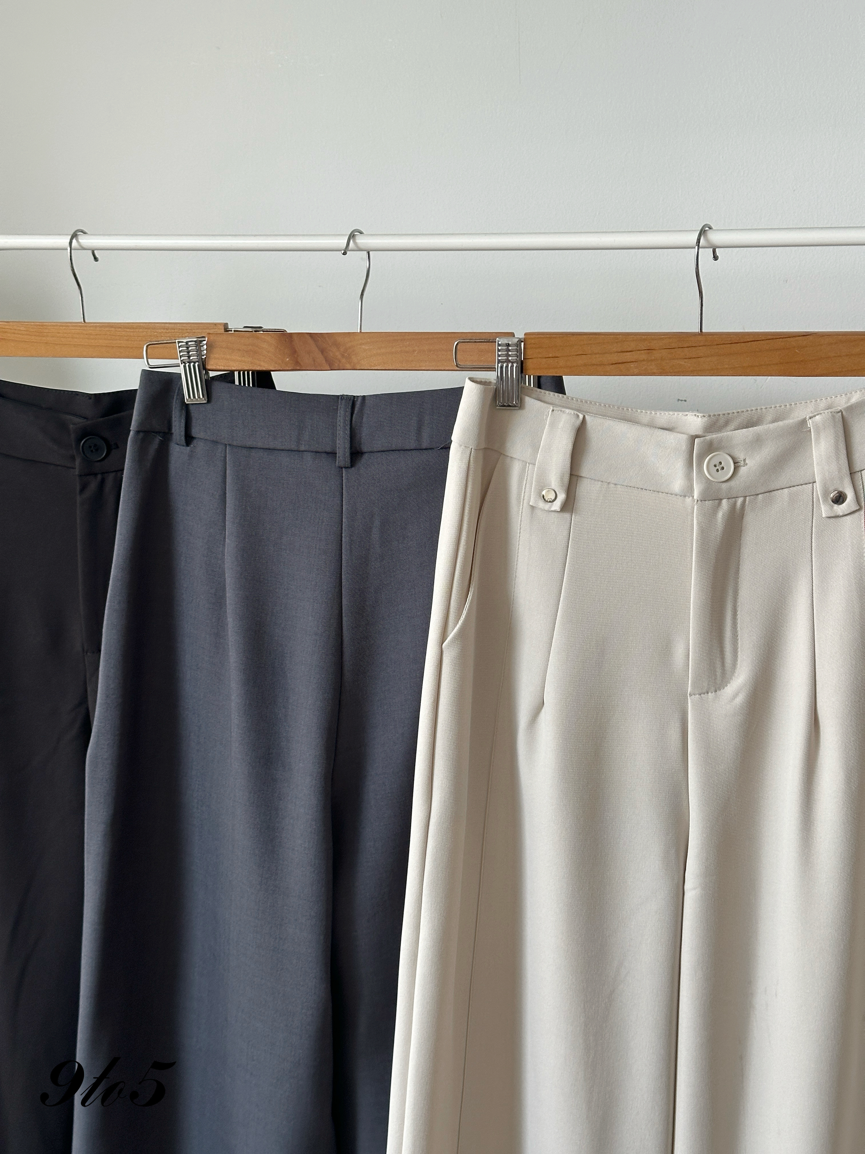 S1898 High Waist Long Pants - 3 Colors 