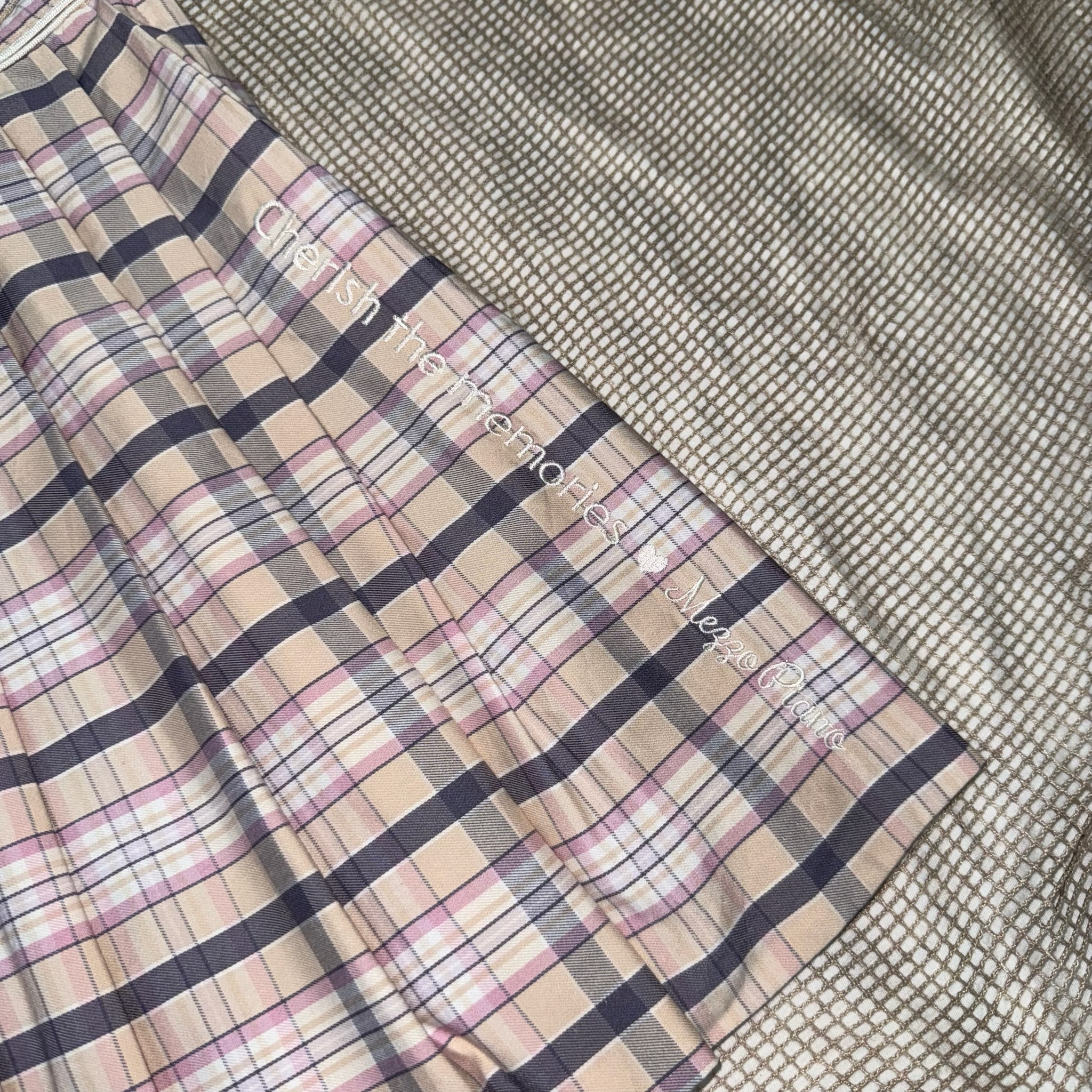 Sweet Y2k Schoolgirl Style Checked Skirt