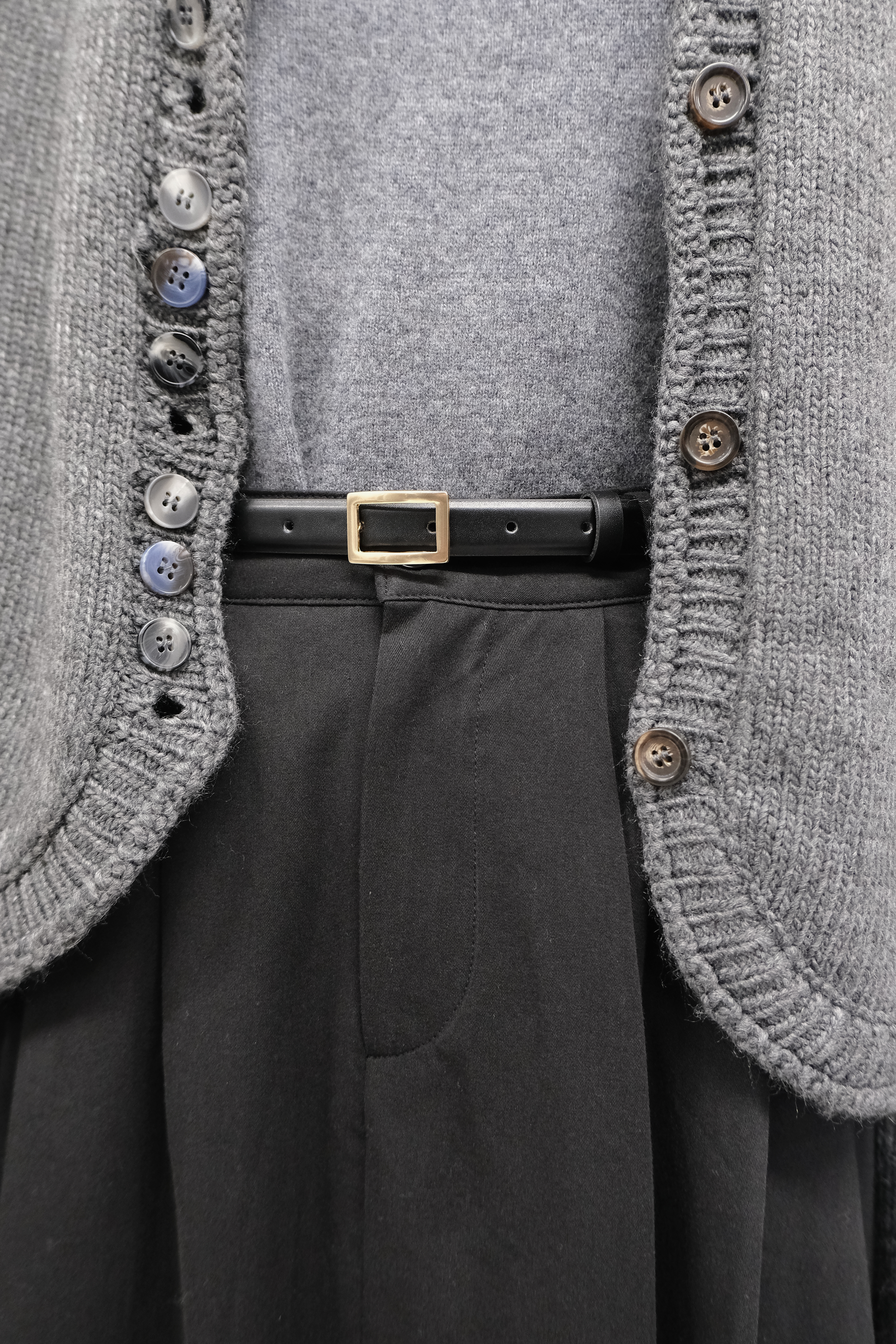 Rectangular buckle belt #be08