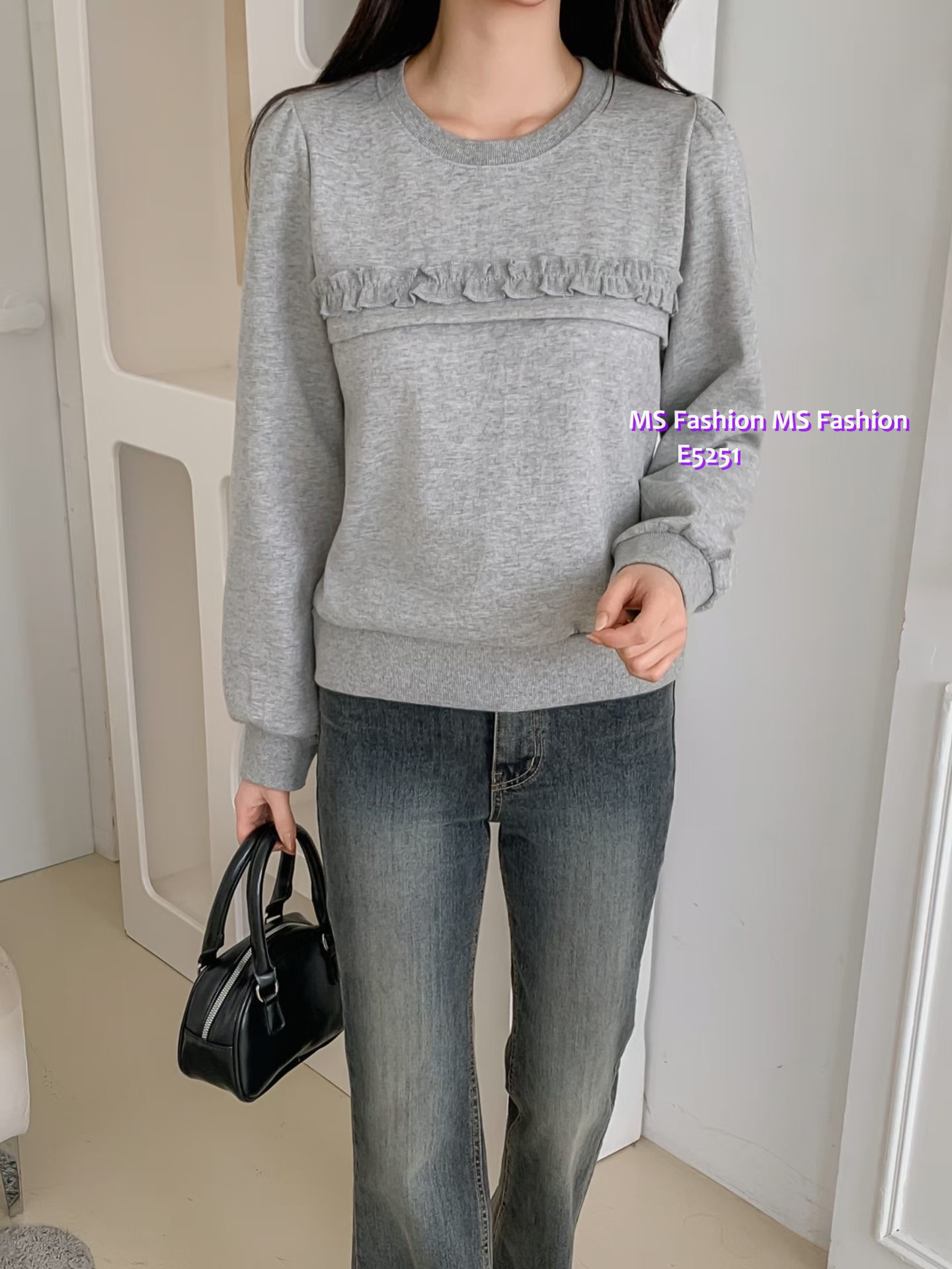E5251 簡約有款ruffle top