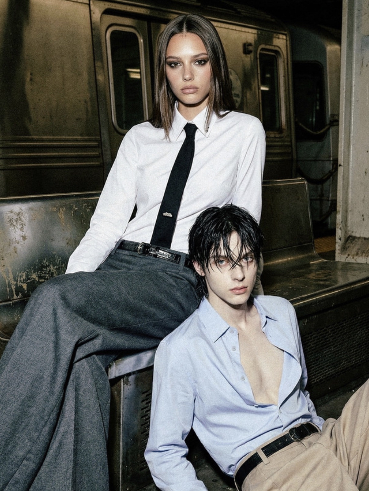 BADBLOOD[w-sht26-001] Mystic Uniform Dress Shirt - White