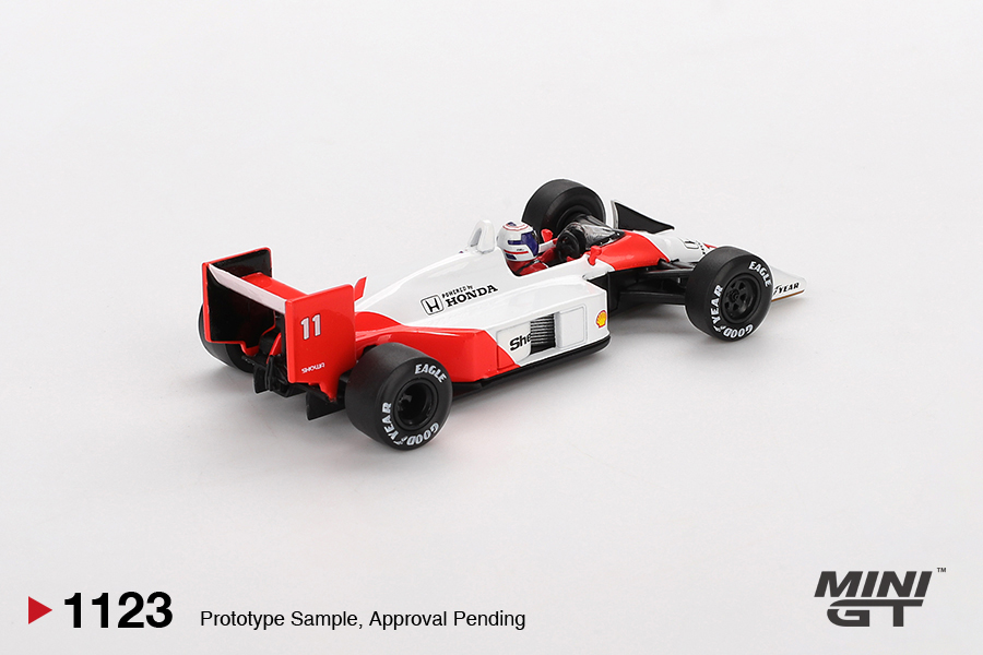 Mini GT 1/64 McLaren MP4/4 #11 Alain Prost 1988 Japanese Grand Prix 2nd Place - MGT01123-L