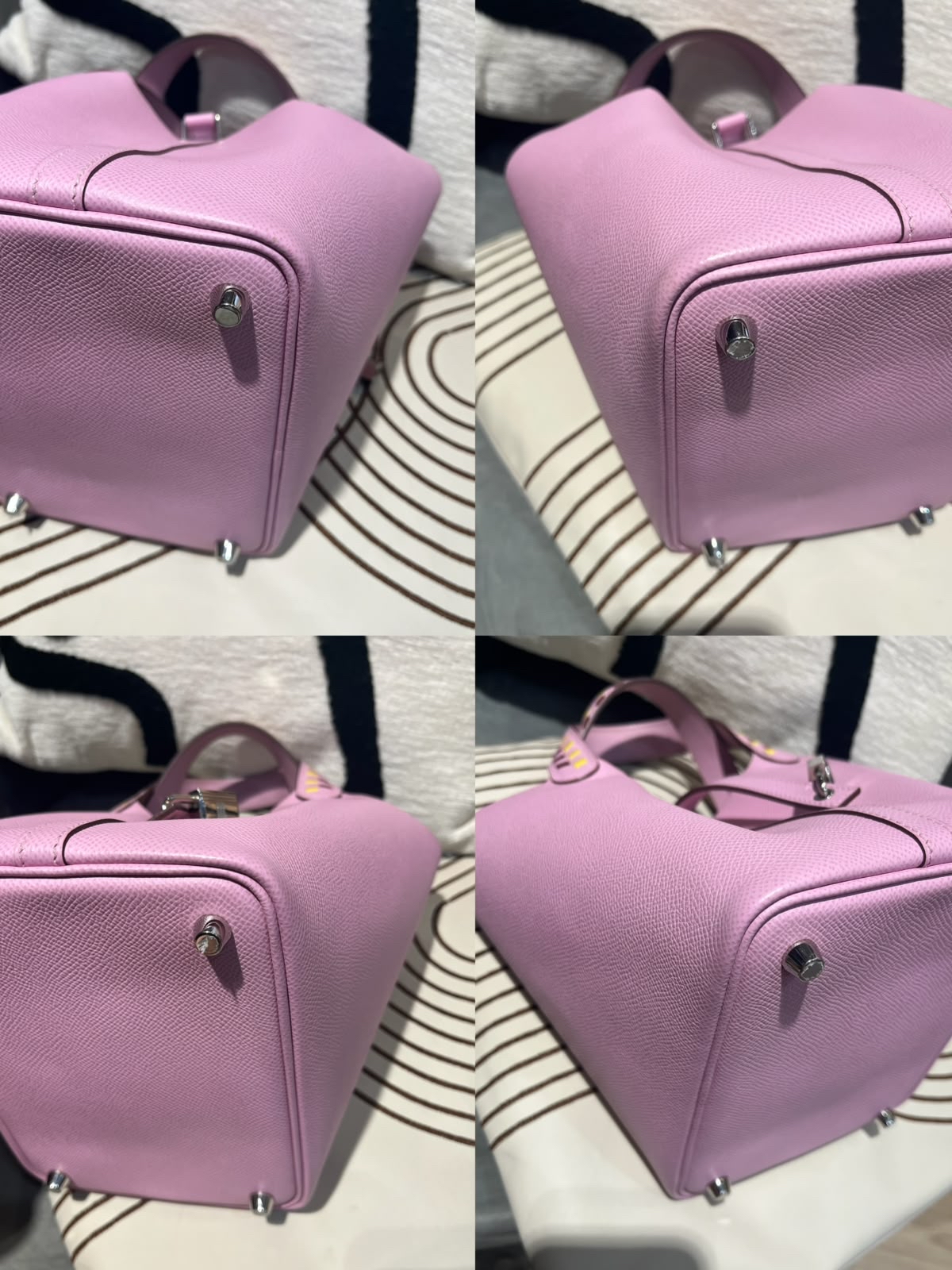 Hermes Picotin 18,錦葵紫STAMP D 特別限量款 Tressage de Cuir 系列Epsom 牛皮， 100%Authentic ,95%new ☑️Key lock ☑️dust bag 