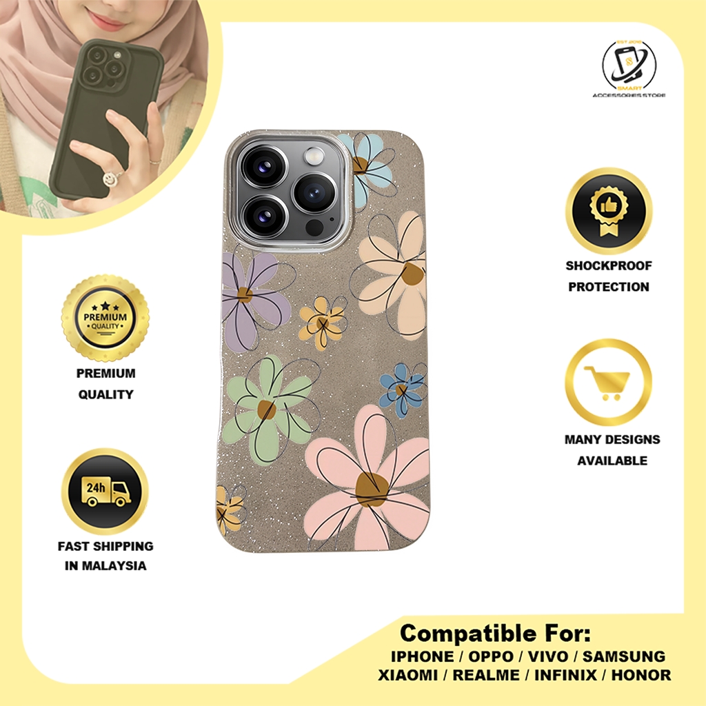 BLING CASE PHONE FOR IPHONE - DESIGN FLOWER E