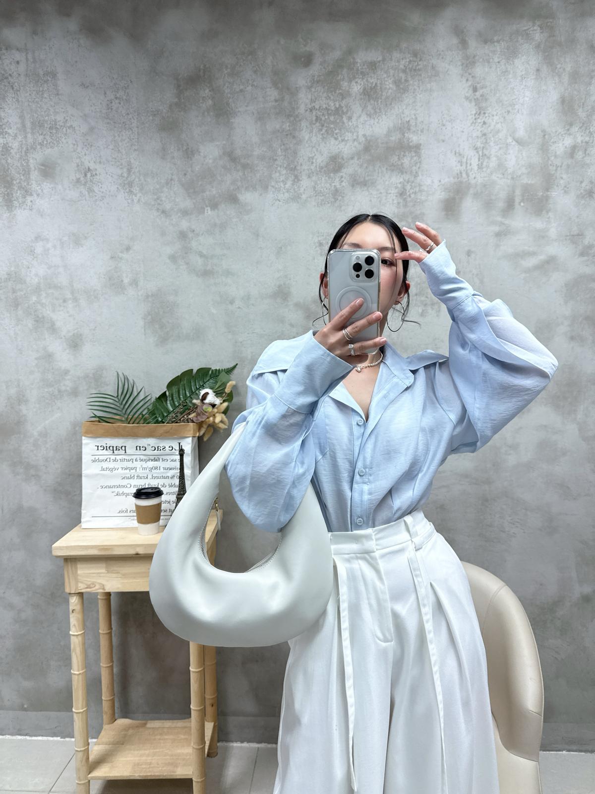 D16 打褶腰恤衫外套