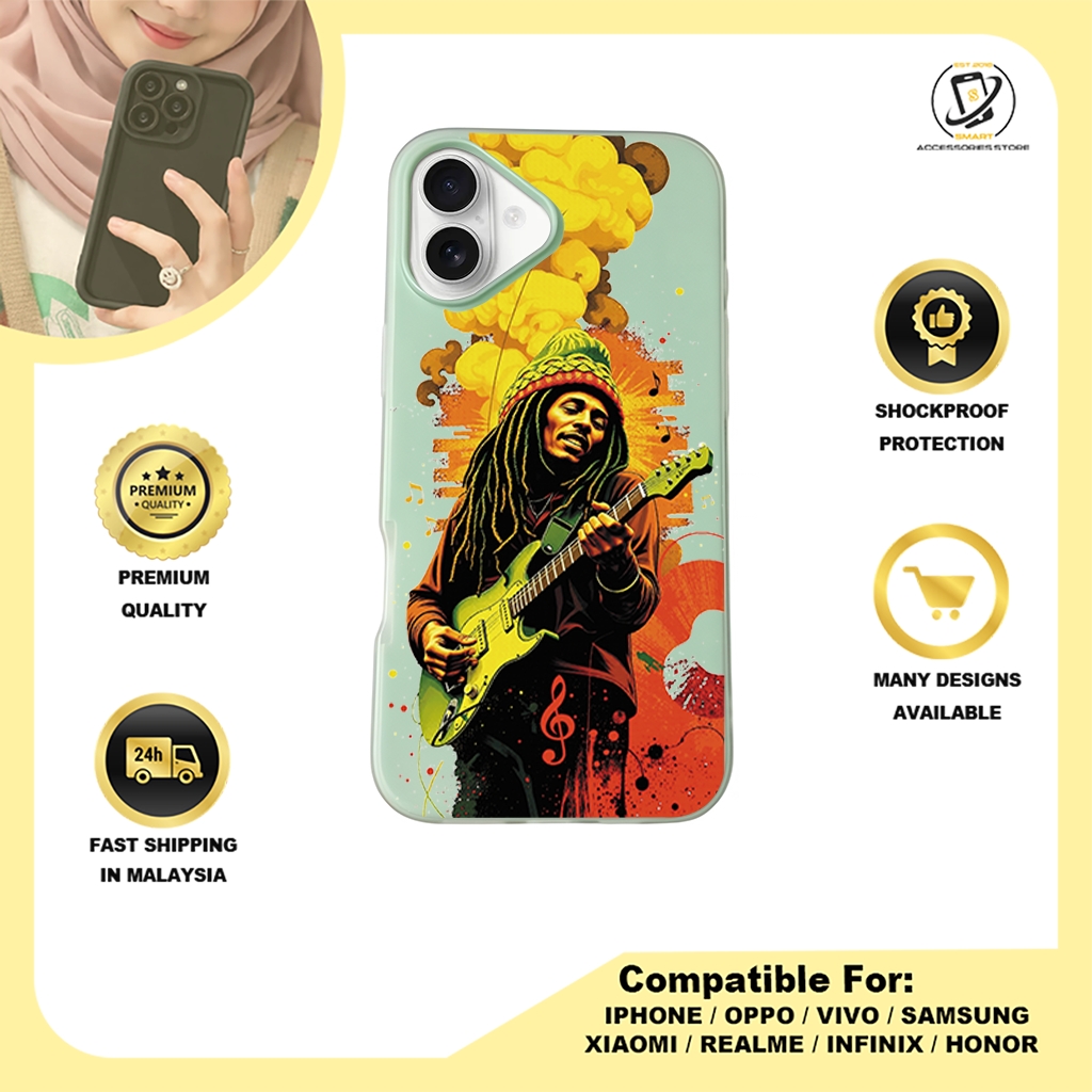 JELLY CASE PHONE FOR IPHONE - DESIGN BOBMARLEY