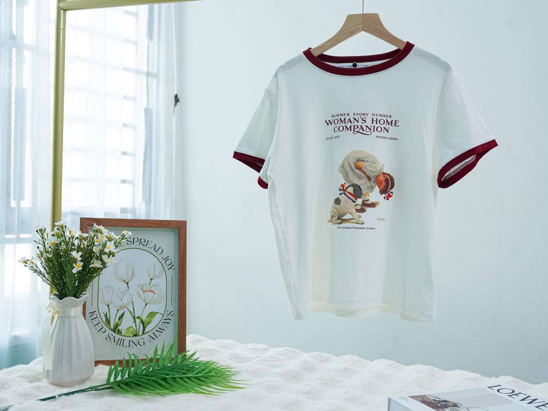 Vintage Graphic Ringer Tee ‖ 撞色复古印花圆领T恤 KR014615