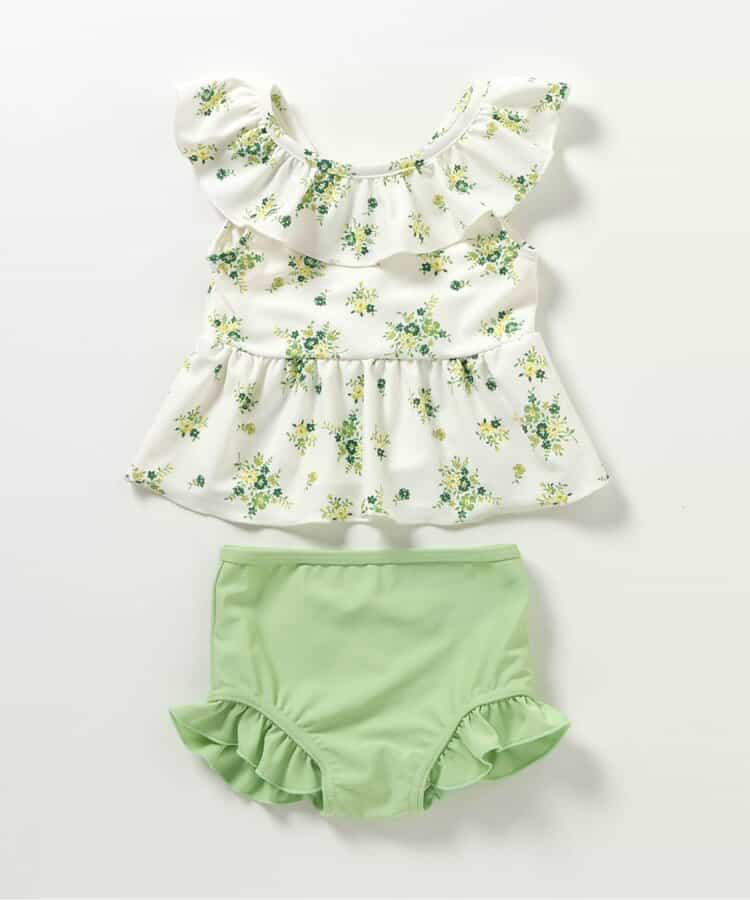 🇯🇵預訂 日本直送🇯🇵Apres les cours六色圖案印花荷葉邊後背V領分體泳衣