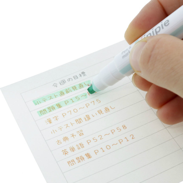 雙頭兩用螢光筆-綠粉 (S4539559)