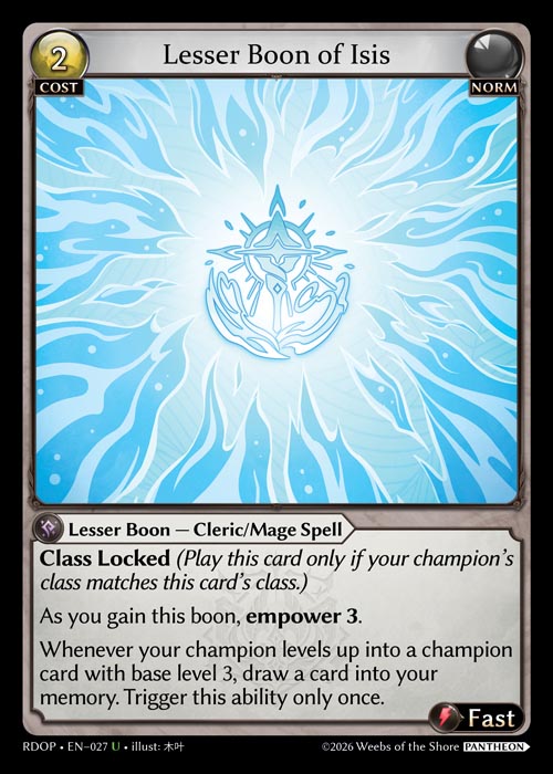 Lesser Boon of Isis / RDOP-027 (U)