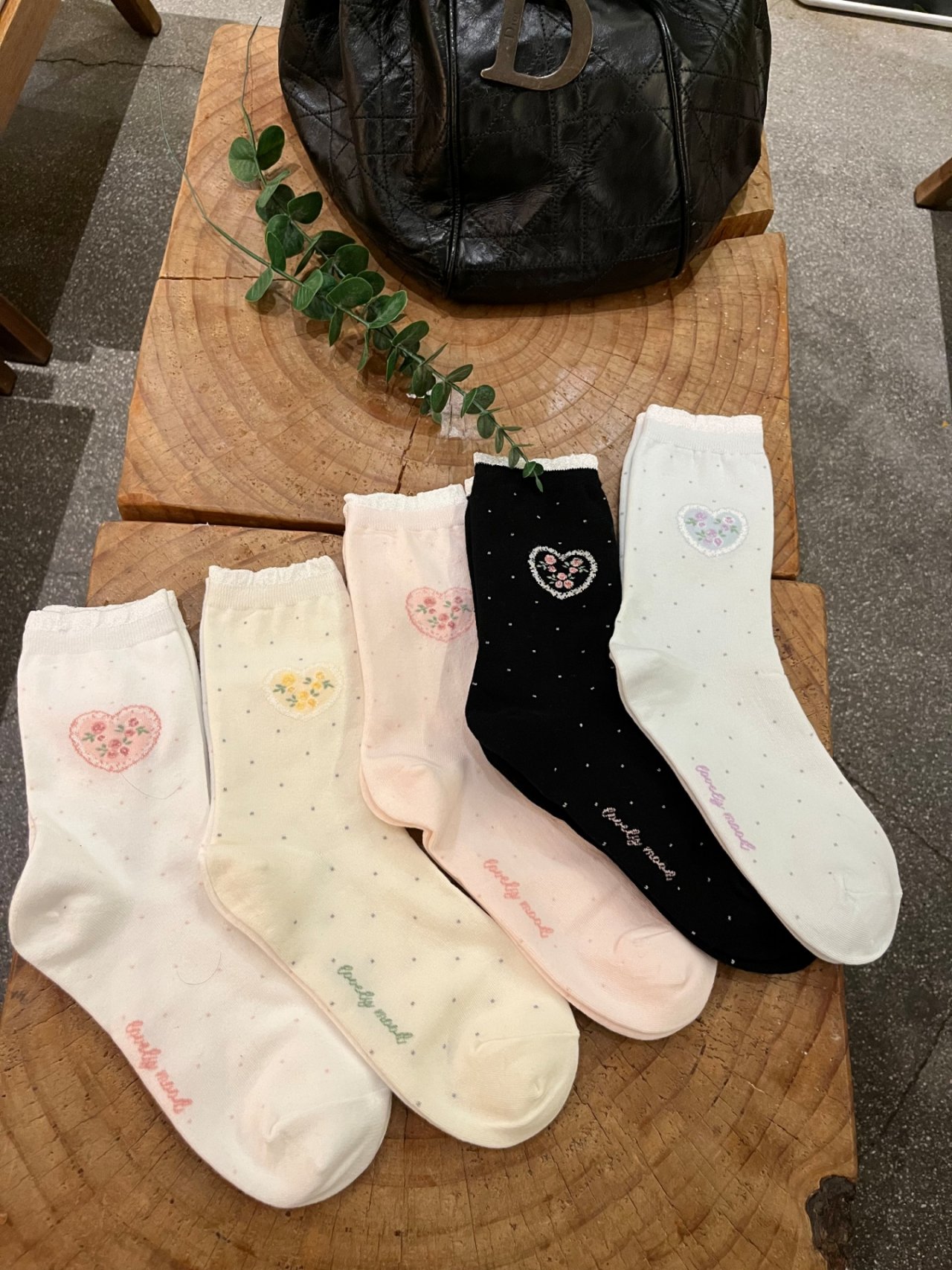 KKY Cushion Flower high socks
