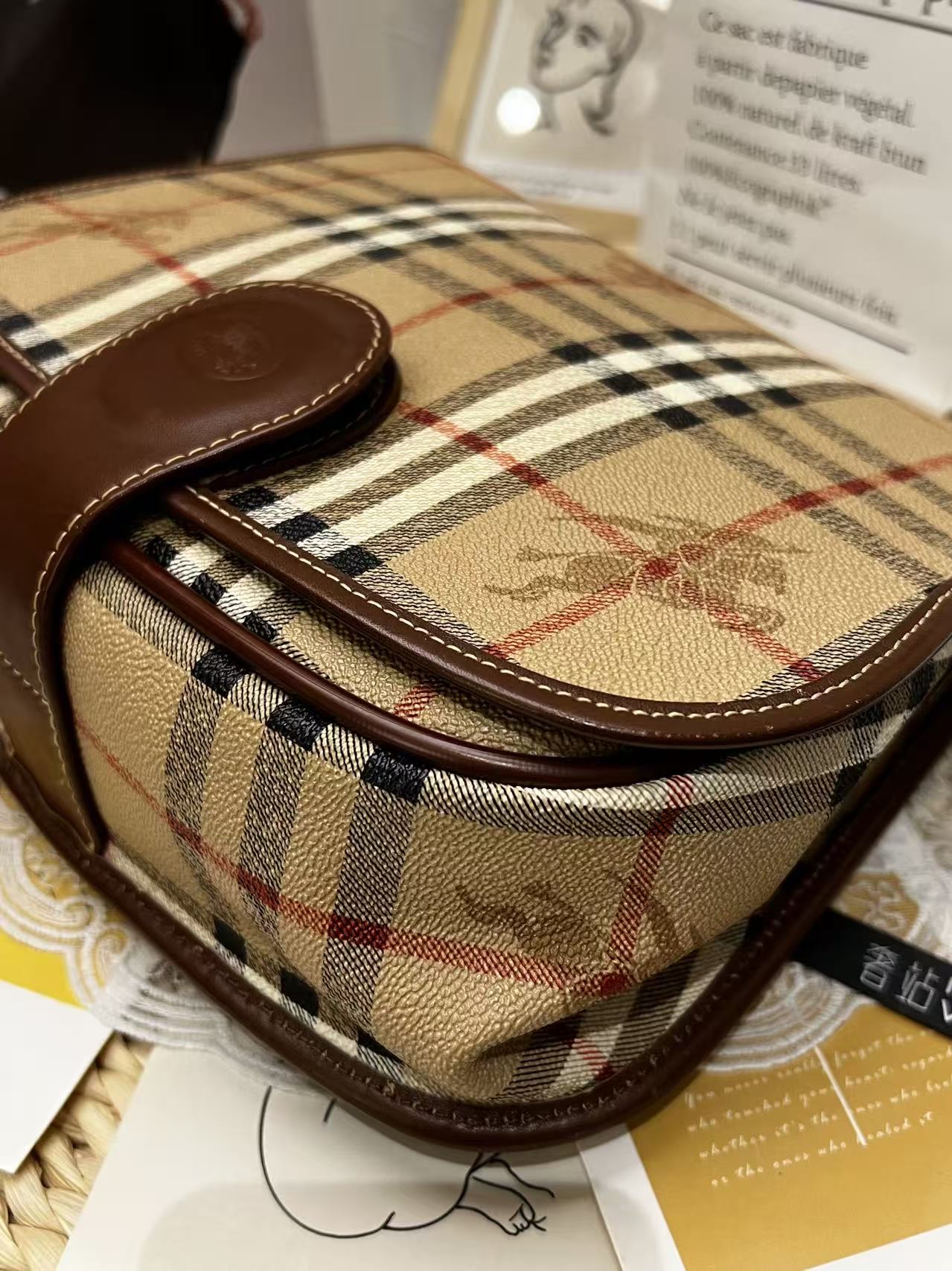 Burberrys Vintage Nova Check Saddle Bag