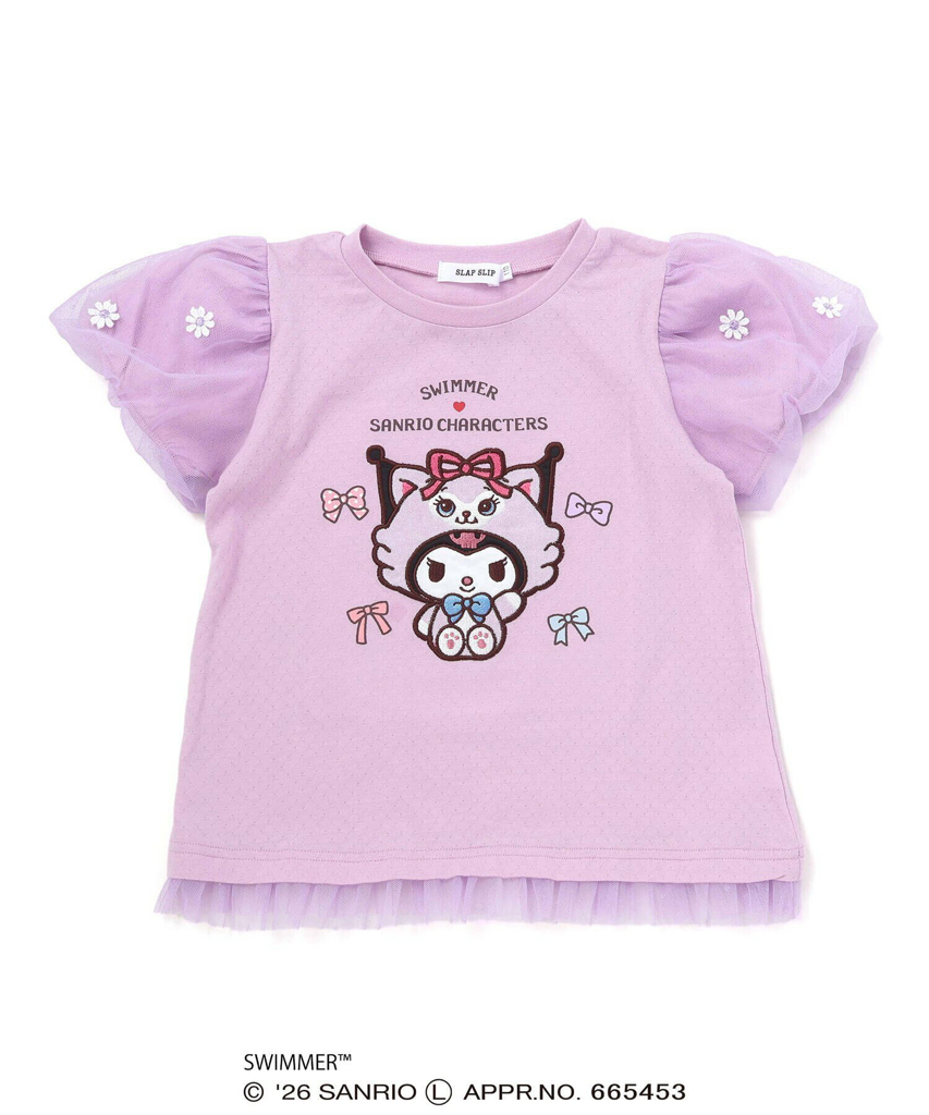 🇯🇵預訂 日本直送🇯🇵Slap Slip x Swimmer x Sanrio系列三色人物刺繡貼花薄紗泡泡袖上衣